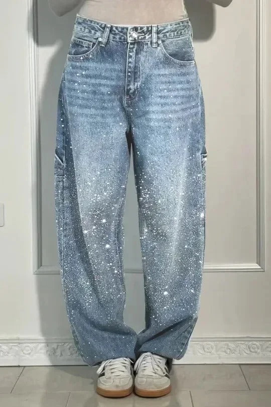Mila™ - Hose mit hohem Bund, weitem Bein und geknöpften Taschen