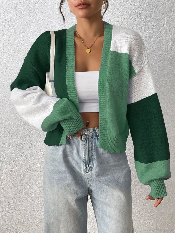 Anneliese - Strickjacke im Farbblockdesign