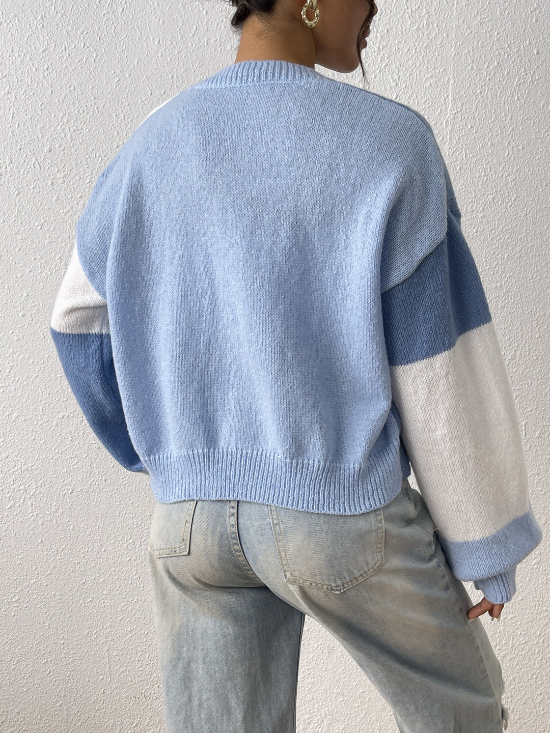 Anneliese - Strickjacke im Farbblockdesign