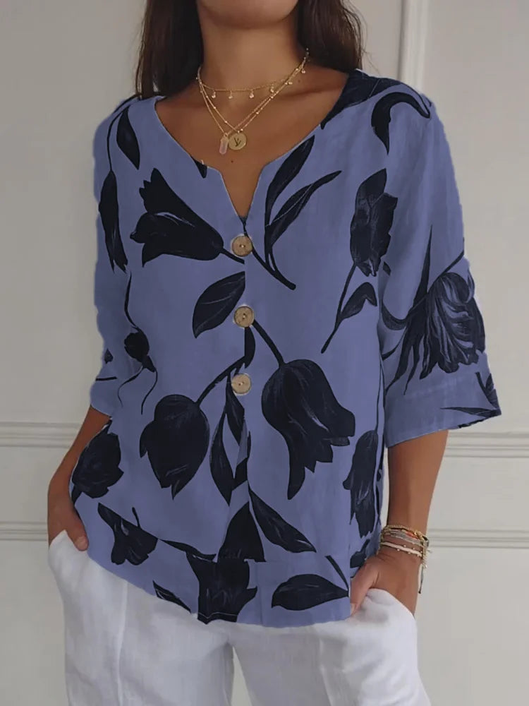 Tessa®️™ - Elegante Blumenbluse