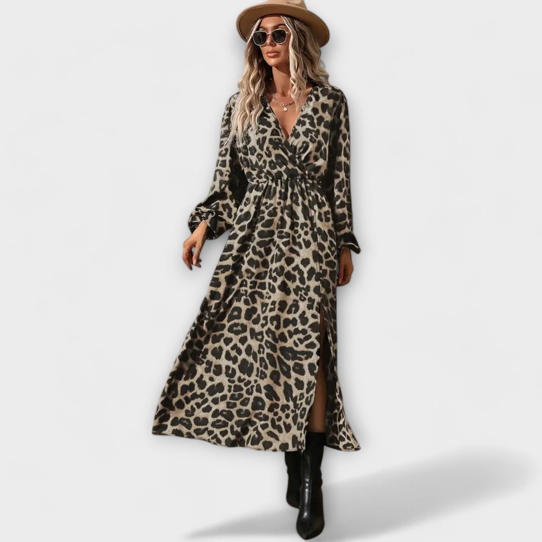 Dagmar®️ - Elegantes Kleid mit Leopardenmuster