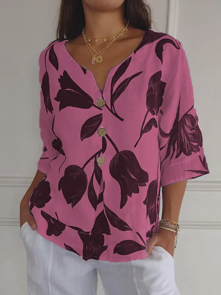 Tessa®️™ - Elegante Blumenbluse
