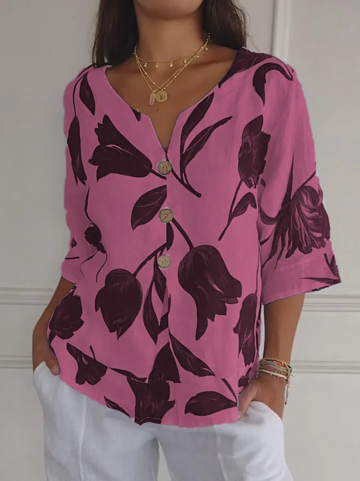 Tessa®️™ - Elegante Blumenbluse