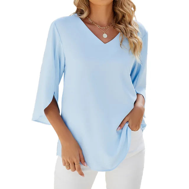 Maja®️™ - Bluse mit V-Ausschnitt
