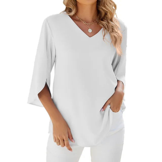 Maja®️™ - Bluse mit V-Ausschnitt