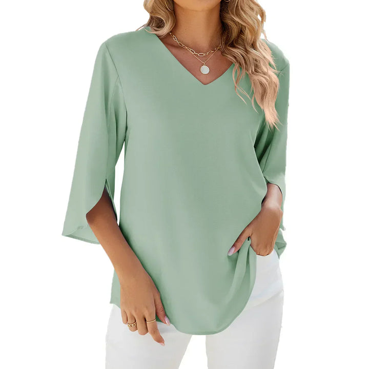 Maja®️™ - Bluse mit V-Ausschnitt