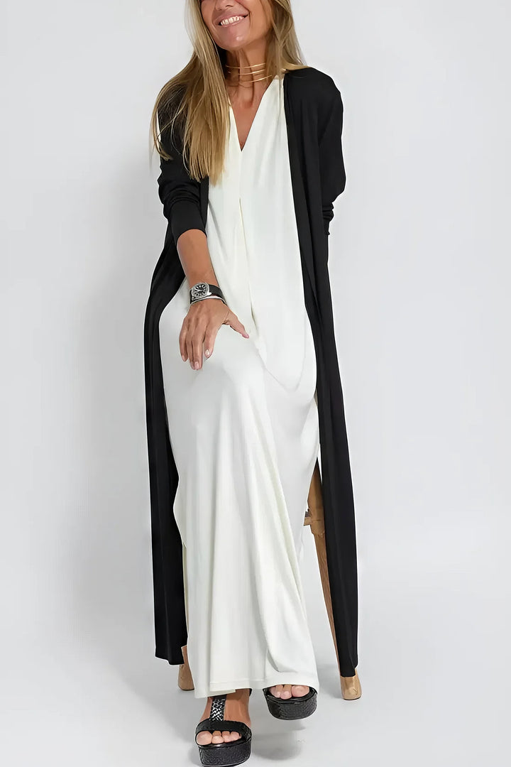 Mia™ | Elegantes langes Kleid + passende Strickjacke als Geschenk
