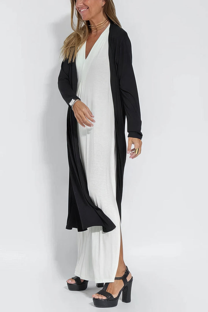 Mia™ | Elegantes langes Kleid + passende Strickjacke als Geschenk